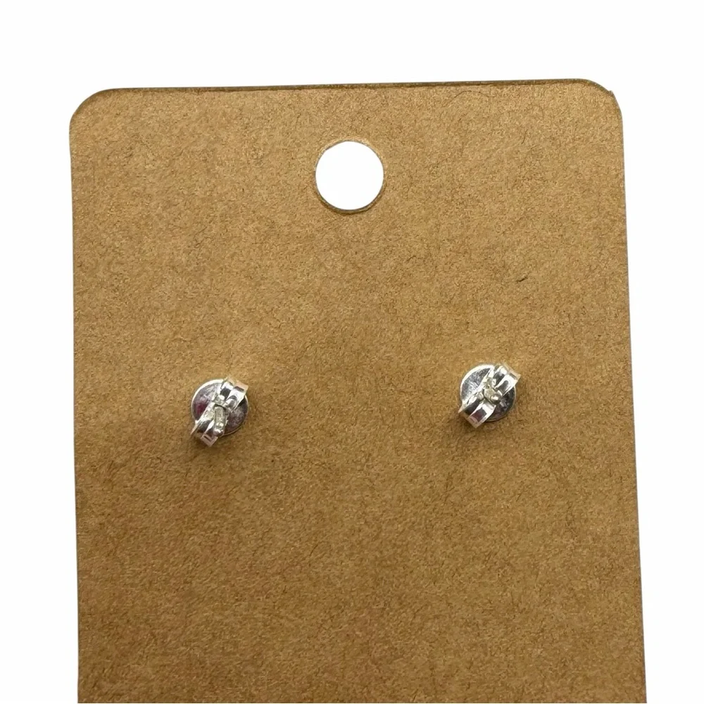Citrine Stud Earrings Solid 925 Sterling Silver Faceted Oval Stone - Picture 4 of 4